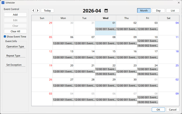 Scheduler (Programador de Calendario)