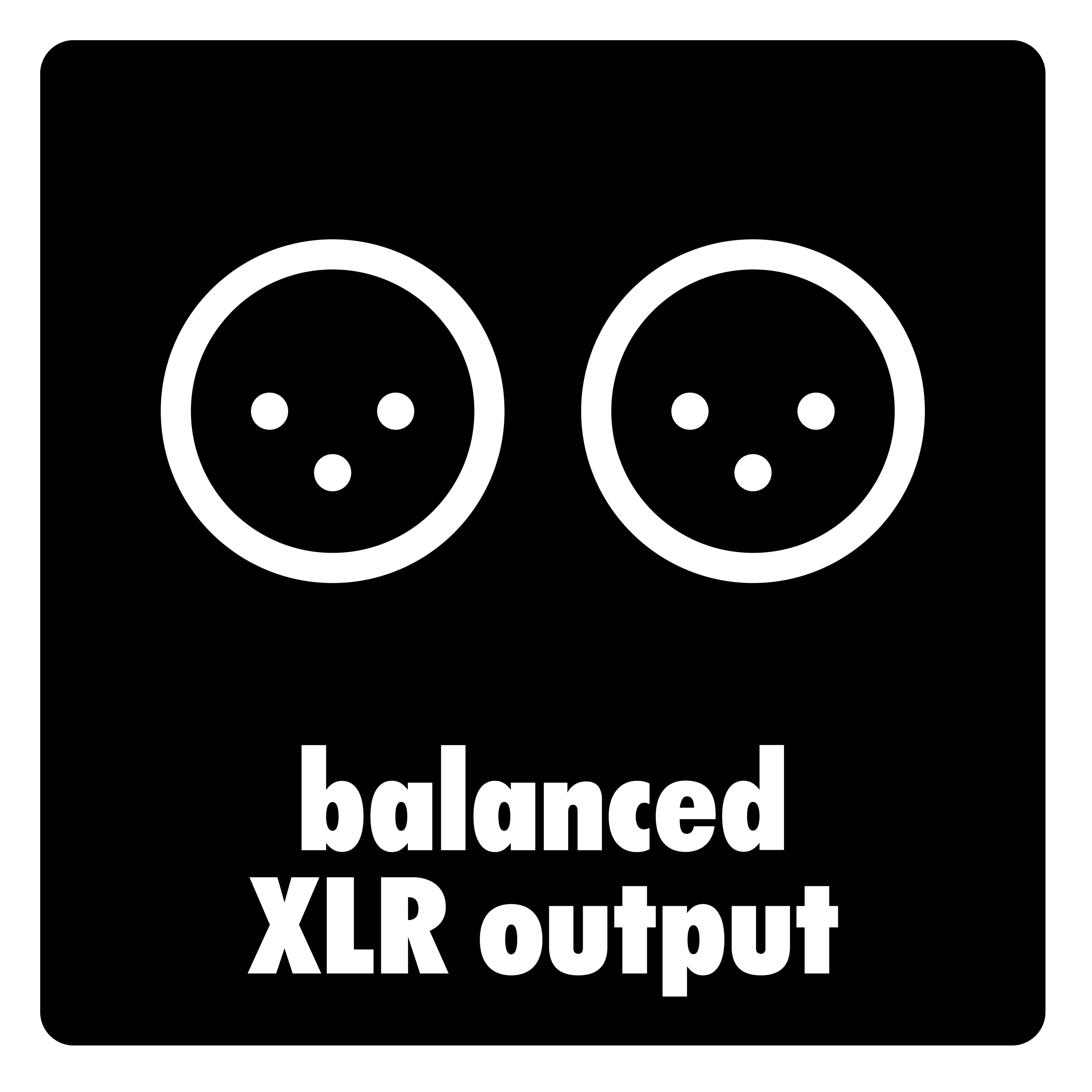 Salidas XLR balanceadas para un sonido en vivo claro y confiable.