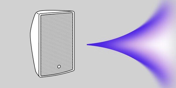 Icono de altavoz de montaje en superficie con aura