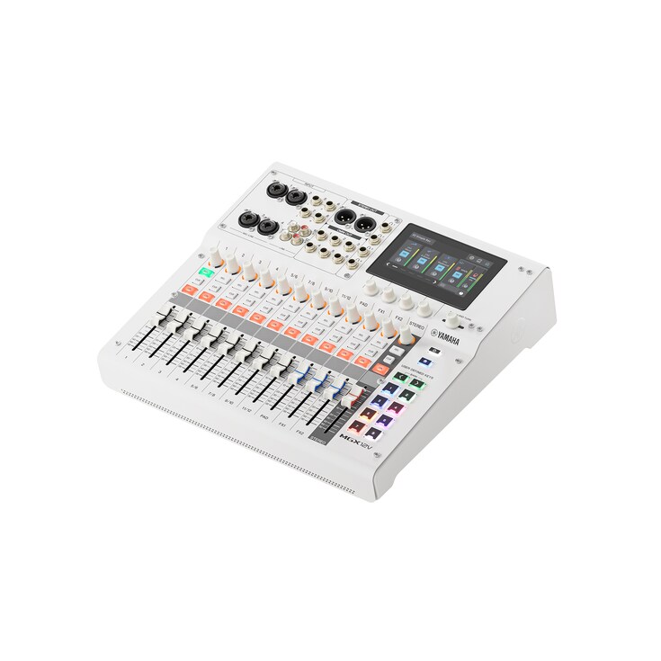 Consola de mezcla digital de 18 canales con interfaz de video Yamaha MGX12V W (Blanco)