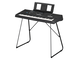 Teclados portátiles Yamaha PSR-E483 colocados en el soporte para teclado Yamaha L-2C