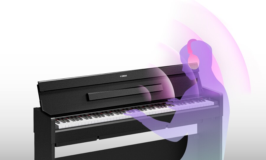 Una imagen que muestra una función que simula la dispersión natural del sonido al usar audífonos