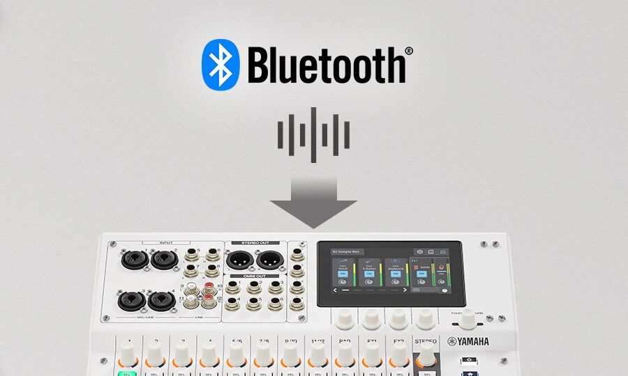 Yamaha MGX12: Práctica entrada de audio Bluetooth