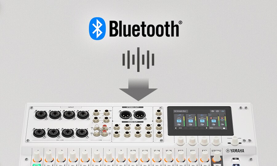 Yamaha MGX16: Práctica entrada de audio Bluetooth