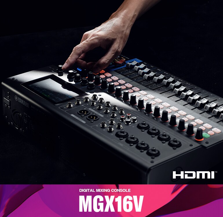Consola de mezcla digital de 22 canales con interfaz de video Yamaha MGX16V