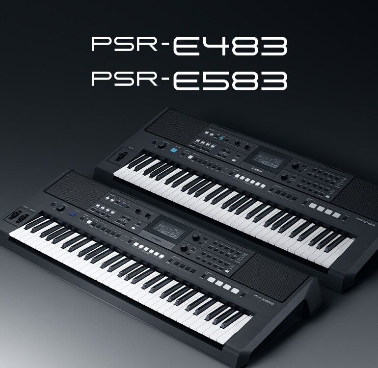 Teclados Yamaha PSR-E483 y E583.