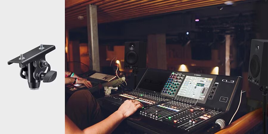 Monitor Yamaha MSP3A como audio de referencia para la configuración de una cabina de PA temporal