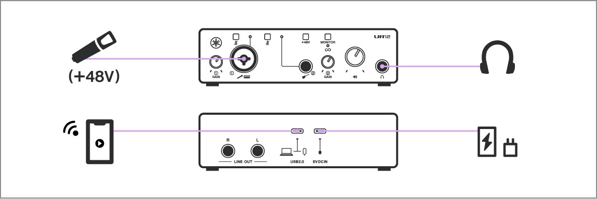 Yamaha UR12MK3: Live Stream Singing/Talking on Smartphone