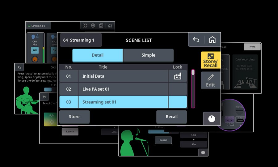Yamaha URX44: Cambios rápidos en la configuración con Scene Recall